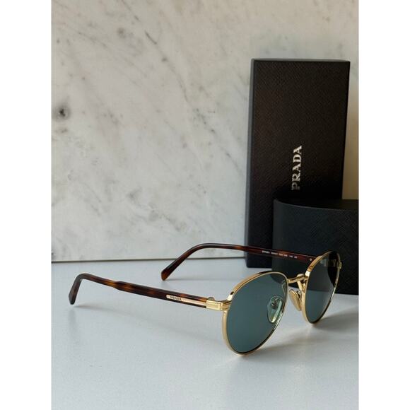 NEW Prada PR B51S Polarized Metal Sunglasses in Black main image 4